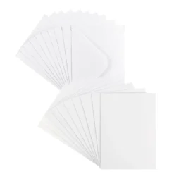 Grußkarten, Perlmutt, B6 (11,5cm x 16,5cm), weiß, inkl. Umschläge, 10 Stück