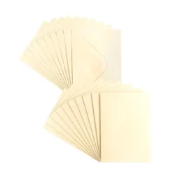 Grußkarten, Perlmutt, C6 (10,5cm x 14,8cm), creme, inkl. Umschläge, 10 Stück