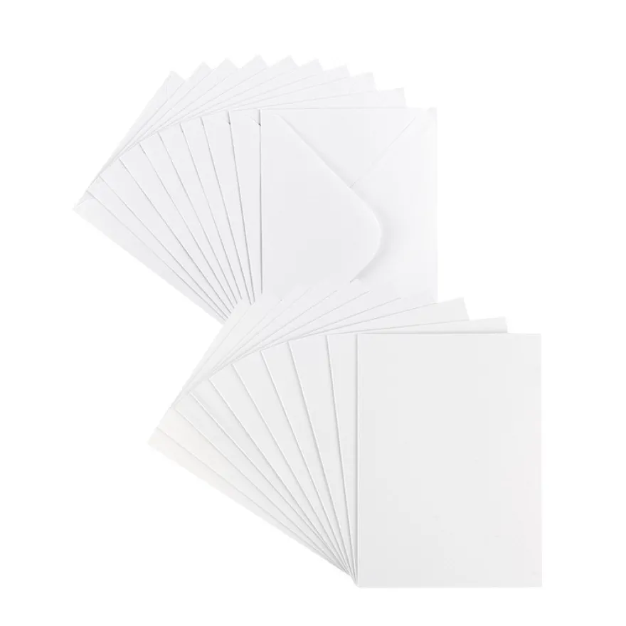 Grußkarten, Perlmutt, C6 (10,5cm x 14,8cm), weiß, inkl. Umschläge, 10 Stück