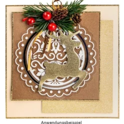 Grußkarten, Perlmutt, 16cm x 16cm, creme, inkl. Umschläge, 10 Stück