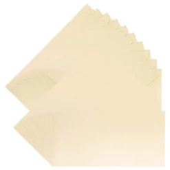 Grußkarten, Perlmutt, 21cm x 10,5cm, 250 g/m², creme, inkl. Umschläge, 10 Stück