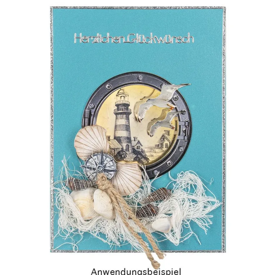 Grußkarten, Perlmutt, C6, petrol, inkl. Umschläge, 10 Stück