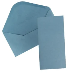 Grußkarten, Perlmutt, taubenblau, DIN lang, 250 g/m², inkl. Umschläge, 10 Stück