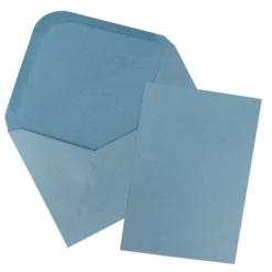 Grußkarten, Perlmutt, taubenblau, 10,5cm x 14,8cm, 250 g/m², inkl. Umschläge, 10 Stück