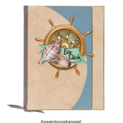 Grußkarten, Perlmutt, taubenblau, 10,5cm x 14,8cm, 250 g/m², inkl. Umschläge, 10 Stück
