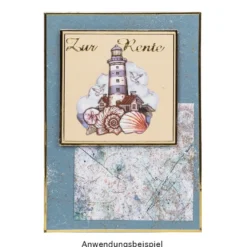 Grußkarten, Perlmutt, taubenblau, 11,5cm x 16,5cm, 250 g/m², inkl. Umschläge, 10 Stück