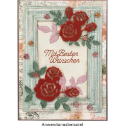 Grußkarten, Rahmen, Winter/Weihnachten, B6, 250g/m², 10 versch. Designs, inkl. Umschläge, 10 Stück