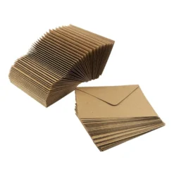 Grußkarten & Umschläge, Kraftpapier, 10,5cm x 14,8cm, 270 g/m², Umschläge 120 g/m², 100-teilig