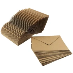 Grußkarten & Umschläge, Kraftpapier, B6 (11,5cm x 16,5cm) 270 g/m², Umschläge 120 g/m², 100-teilig