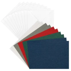 Grußkarten & Umschläge, Textur 6, 11,5cm x 16,5cm, quer, 5 Farben, Farbsortierung 2, 20-teilig