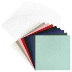 Grußkarten & Umschläge, Textur 4, 16cm x 16cm, 10 Farben, 20-teilig