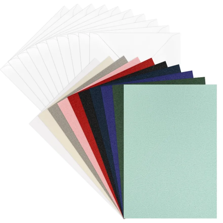 Grußkarten & Umschläge, Textur 4, 11,5cm x 16,5cm, 10 Farben, 20-teilig