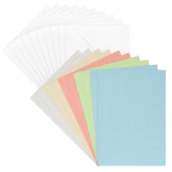 Grußkarten & Umschläge, Textur 6, 11,5cm x 16,5cm, 5 Farben, Farbsortierung 1, 20-teilig