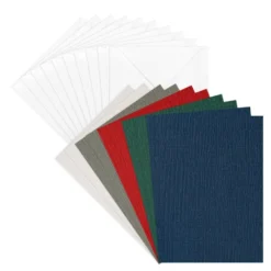 Grußkarten & Umschläge, Textur 6, 10,5cm x 14,8cm, 5 Farben, Farbsortierung 2, 20-teilig