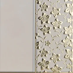 Grußkarten, Unique, Blüten-Bordüren, 16cm x 16cm, versch. Farben, inkl. Umschläge, 10 Stück