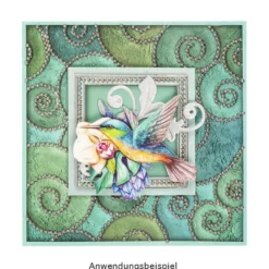 Grußkarten, Unique, Spiral-Ornamentik, 16cm x 16cm, versch. Farben, inkl. Umschläge, 10 Stück
