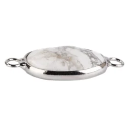 Halbedel-Schmucksteine, grüner Aventurin, Achat, Magnesit, Rosenquarz, 26mm x 14mm x 5mm, 4 Stück