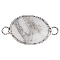 Halbedel-Schmucksteine, grüner Aventurin, Achat, Magnesit, Rosenquarz, 26mm x 14mm x 5mm, 4 Stück