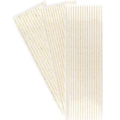 Halbperlen-Bordüren, rund: Ø 3mm, Ø 4mm, Ø 5mm, selbstklebend, creme-irisierend, 3 Bogen