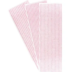 Halbperlen-Bordüren, rund: Ø 3mm, Ø 4mm, Ø 5mm, rosa-irisierend, 3 Bogen