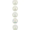Halbperlen-Bordüren, selbstklebend, Ø6mm, 29cm, 10 Stück, creme-irisierend