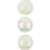 Halbperlen-Bordüren, selbstklebend, Ø8mm, 29cm, 8 Stück, creme-irisierend