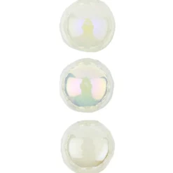 Halbperlen-Bordüren, selbstklebend, Ø8mm, 29cm, 8 Stück, creme-irisierend