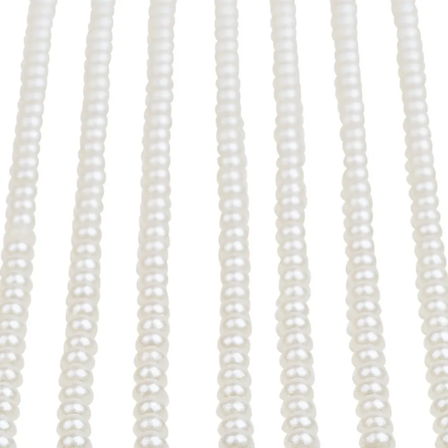Halbperlen-Bordüren, selbstklebend, Ø3mm, naturweiß, 5 Bogen