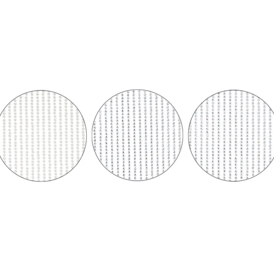 Halbperlen-&Schmuckstein-Bordüren, rund: Ø 3mm, versch. Designs, 3 Bogen