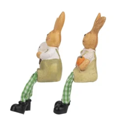 Hasen 1 mit Schlenkerbeinen, 20cm/21cm hoch, Kantenhocker, 2 Stück
