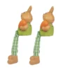 Hasen 2 mit Schlenkerbeinen, 18cm hoch, Kantenhocker, 2 Stück