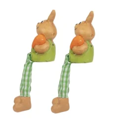 Hasen 2 mit Schlenkerbeinen, 18cm hoch, Kantenhocker, 2 Stück