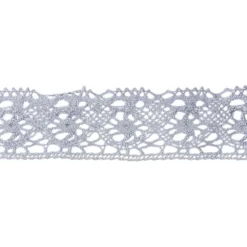 Häkelspitze Design 4, 2,8cm breit, 2m lang, blaugrau