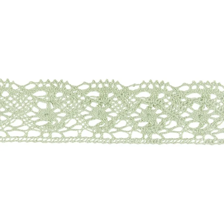 Häkelspitze Design 4, 2,8cm breit, 2m lang, grün