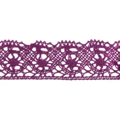 Häkelspitze Design 4, 2,8cm breit, 2m lang, aubergine