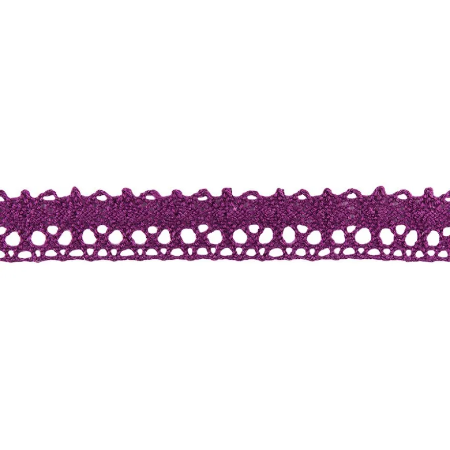Häkelspitze Design 5, 1,7cm breit, 2m lang, aubergine