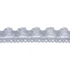 Häkelspitze Design 8, 2,1cm breit, 2m lang, blaugrau