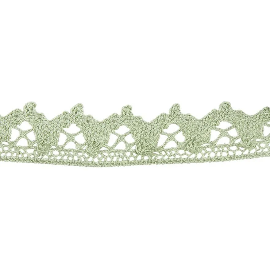 Häkelspitze Design 6, 2,1cm breit, 2m lang, grün