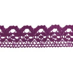 Häkelspitze Design 11, 2,8cm breit, 2m lang, aubergine