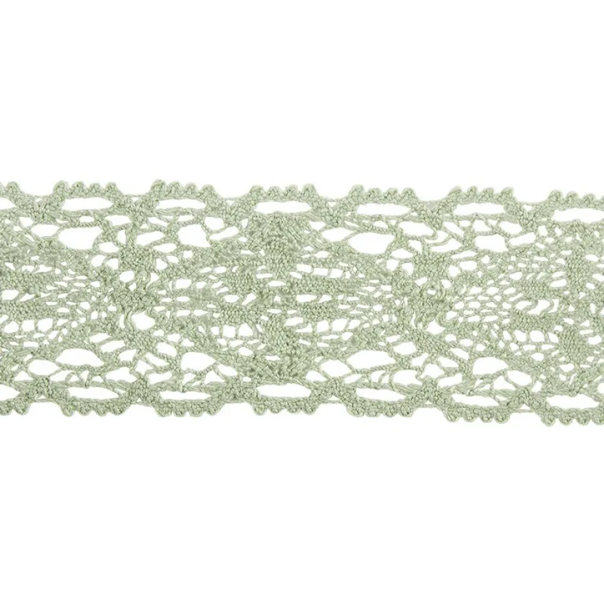 Häkelspitze Design 9, 3,7cm breit, 2m lang, grün