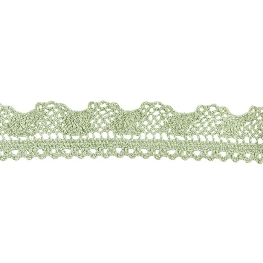 Häkelspitze Design 8, 2,1cm breit, 2m lang, grün
