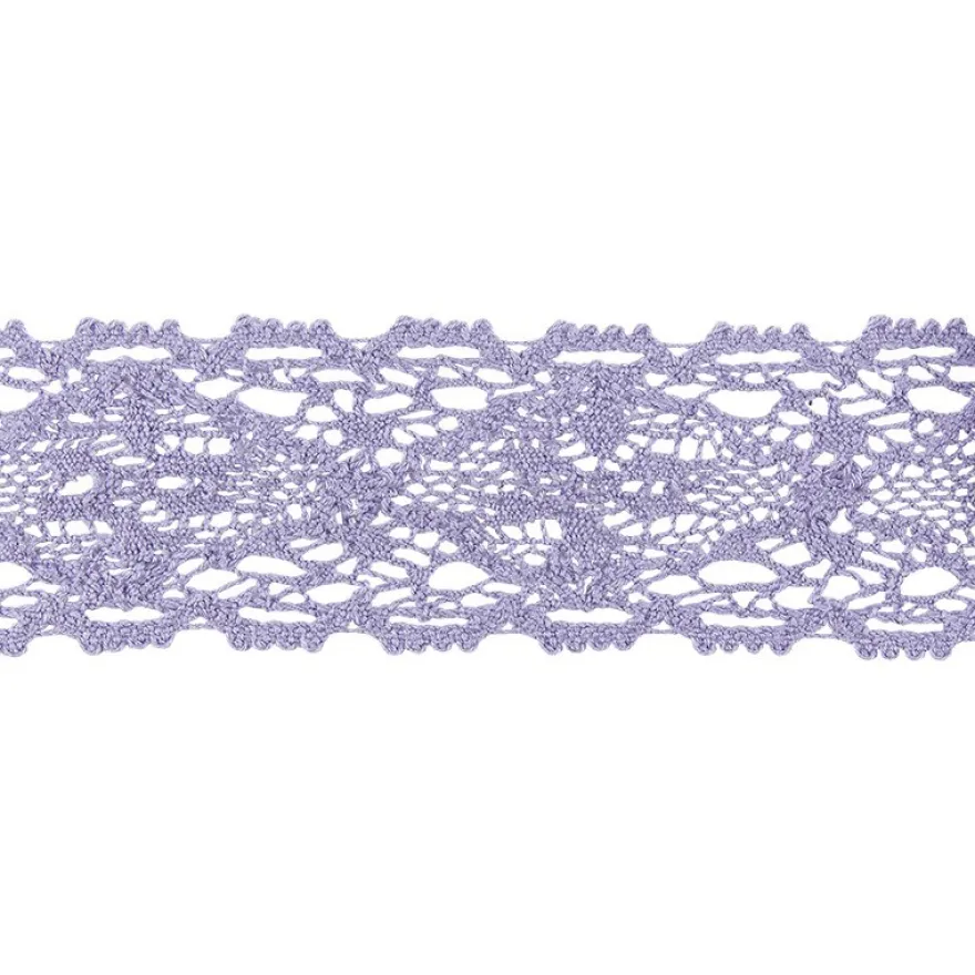 Häkelspitze Design 9, 3,7cm breit, 2m lang, flieder