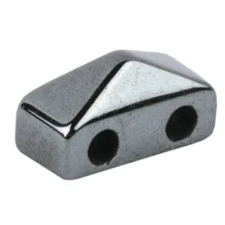 Hämatit-Perlen, Pyramide, 4mm x 6mm x 3mm, metallic-anthrazit, 60 Stück