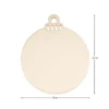 Holz-Baumschmuck, Kugeln, Rohlinge, 9,3cm x 7,9cm, flach, 1,7mm stark, 50 Teile