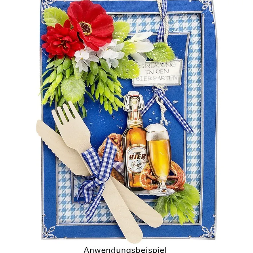 Holzbesteck, 14cm lang, 1,5cm bis 3cm breit, 15-teilig