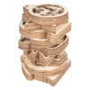 Holz-Deko, Winterszenen, 9 versch. Designs, je 7 Stück, flach, 1,7mm stark, natur, 63 Teile