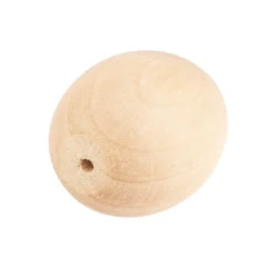 Holz-Eier, 5,8cm x 4,2cm, natur, 10 Stück