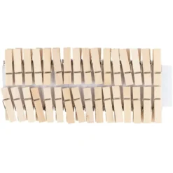 Holzklammern, 3,5cm x 0,7cm, natur, 100 Stück