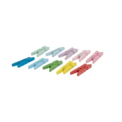 Holzklammern, 10 Farben, je 20 Stück, 2,5cm x 0,7cm x 0,5cm, 200 Stück