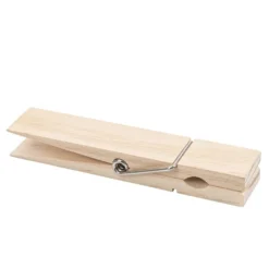 Holzklammern XL, 15cm x 3cm x 2cm, Öffnung bis zu 1cm, natur, 2 Stück
